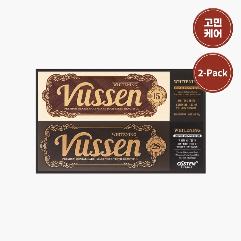 VUSSEN Teeth Whitening Paste 2ea Set (NEW 15 + NEW 28)