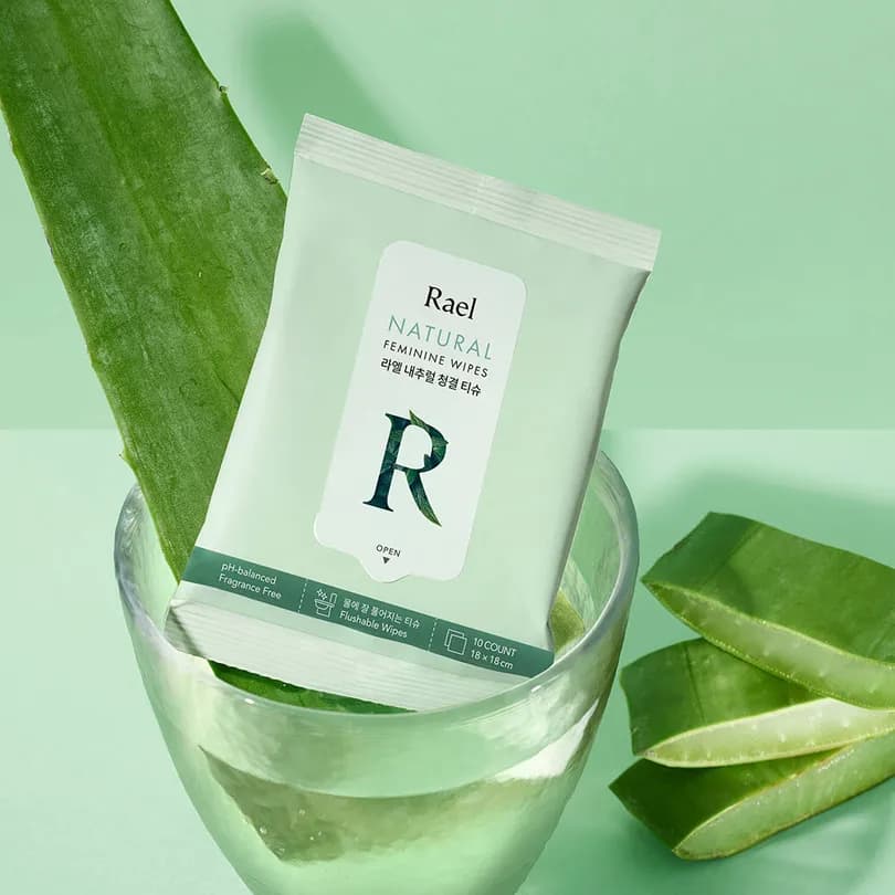 Rael Natural Feminine Wipes 10P