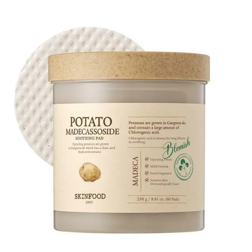 SKINFOOD Potato Madecassoside Soothing Pad 60P
