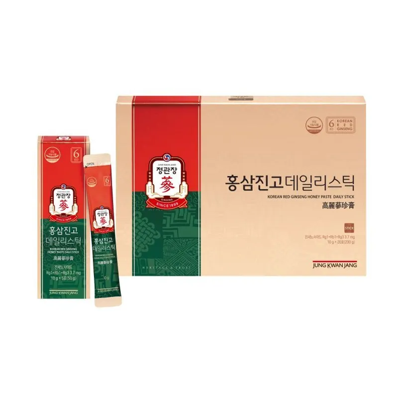 Jung Kwan Jang Korean Red Ginseng Honey Paste Daily Stick (10ml*20 Sticks) (10-day supply)