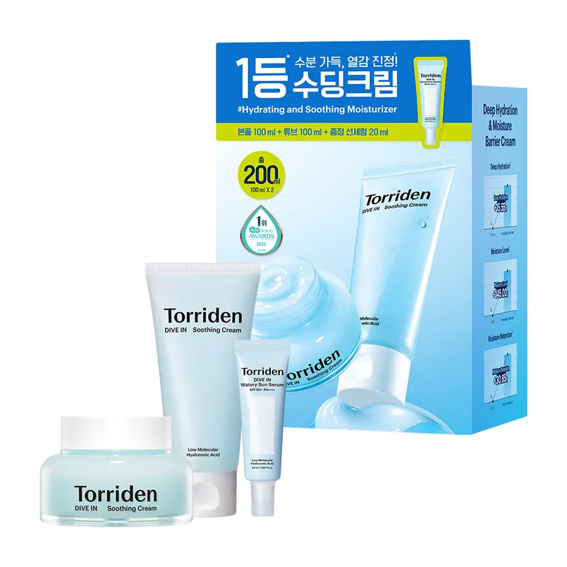Torriden Dive-In Soothing Cream 100ml Double Pack (+Sun Serum 20ml)