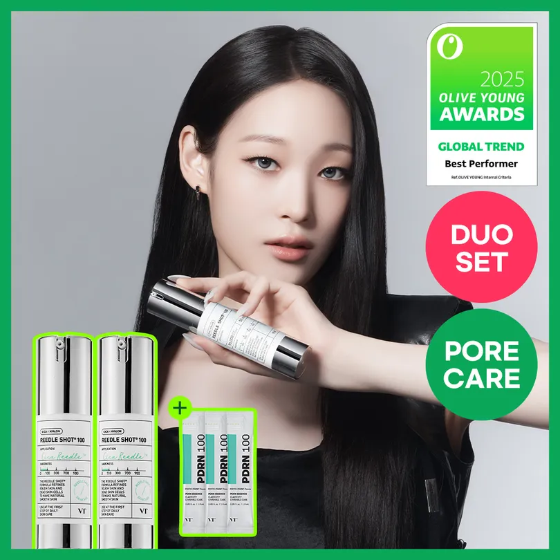 VT Reedle Shot 100 Essence 30ml Double Pack (+PDRN Essence 100 1.5ml*3ea)